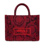 ‘Barocco Athena Small’ shopper tas Versace , Red , Dames