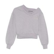 Stijlvol Katoenen Sweatshirt voor Garderobe The Attico , Gray , Dames