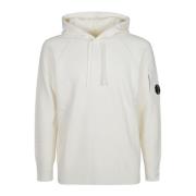 Gebreide Hoodie voor Stijlvolle Look C.p. Company , White , Heren