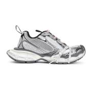 Multicolor Distressed Mesh Sneakers Balenciaga , Gray , Dames