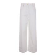 Witte Marianna Broek met Riemlussen Max Mara , White , Dames