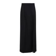 Zwarte Wollen Rok Elegante Stijl Moschino , Black , Dames