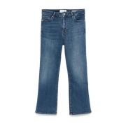 Gebleekte Bootcut Cropped Jeans Frame , Blue , Dames