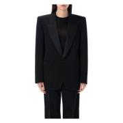 Zwarte Tuxedo Jas Dameskleding Saint Laurent , Black , Dames