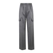 Rechte Wol Kasjmier Broek Mod.0128 Aspesi , Gray , Dames