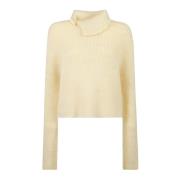 Marina Gebreide Trui Jacquemus , Yellow , Dames