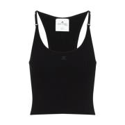 Zwarte Topwear voor Vrouwen Courrèges , Black , Dames