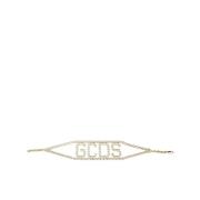 Logo Choker Ketting met Bling Gcds , Yellow , Dames