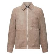 Ritssluiting Jas Khaki Bruin Drykorn , Brown , Heren