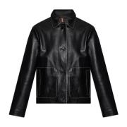 Leren jas PS By Paul Smith , Black , Dames