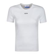 Casual Katoenen T-Shirt voor Mannen Off White , White , Dames