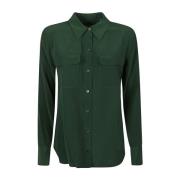 Slim Fit Overhemd Equipment , Green , Dames