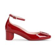 Rode Leren Pumps Elegante Statement Hakken Roger Vivier , Red , Dames