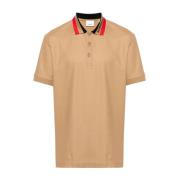 Gestreept Poloshirt in Kameelbruin Burberry , Brown , Heren