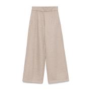 Kameelbroek met elastische tailleband Max Mara , Brown , Dames