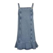 Denim Mini Jurk Ganni , Blue , Dames