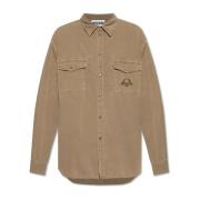 Shirt met logo Moschino , Beige , Heren