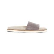 Luxe Nude & Neutrale Sandalen Brunello Cucinelli , Gray , Heren