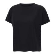 Zwarte Supima-katoenen T-shirt Basiluzzo Loulou Studio , Black , Dames