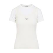 Casual Katoenen T-shirt Acne Studios , Beige , Dames