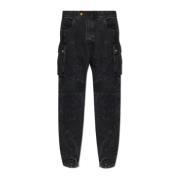 Cargo style jeans Balmain , Black , Heren