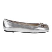 Metallic Ballerina's met Love Birds Logo Pinko , Gray , Dames