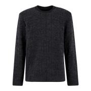 Klassieke Crewneck Sweater MM6 Maison Margiela , Black , Heren