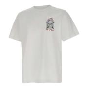 Wit Katoenen T-shirt met Logoprint Casablanca , White , Heren