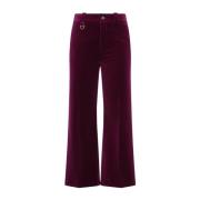 Roze & Paarse Stijlvolle Katoenen Broek Chloé , Purple , Dames