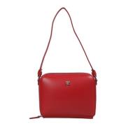 Geketende Leren Cloud Tas Courrèges , Red , Dames