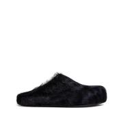 Zwarte Kalfs Slipper Sandalen Marni , Black , Heren