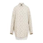 Elegante Nude & Neutrals Shirt Balenciaga , Beige , Dames