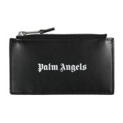 Stijlvolle Kaarthouder Portemonnee Palm Angels , Black , Heren