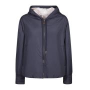 Ultra Light Hooded Down Jacket Thom Browne , Blue , Dames