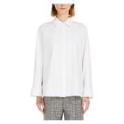 Witte Oxford Katoenen Overhemd Max Mara Studio , White , Dames