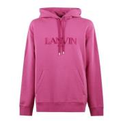 Geborduurde hoodie voor stijlvolle uitstraling Lanvin , Pink , Heren