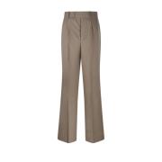 Khaki Plooi Broek Róhe , Beige , Dames