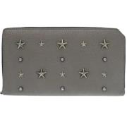 Pre-owned Leather wallets Jimmy Choo Pre-owned , Gray , Dames