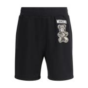 Iconische Logo Sweat Shorts Moschino , Black , Heren