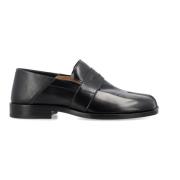 Zwarte Tabi Loafers - Premium Kalfsleer Maison Margiela , Black , Dame...