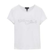 Charm Logo Shrunken Tee Marc Jacobs , White , Dames