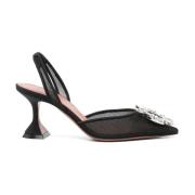 Zwart Wit Slingback Pumps Amina Muaddi , Black , Dames