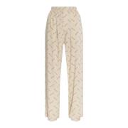 Broek met logo Balenciaga , Beige , Dames