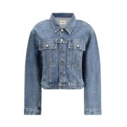 Denim Jack met Zakken en Kraag Khaite , Blue , Dames