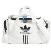 Pre-owned Leather travel-bags Balenciaga Vintage , White , Dames