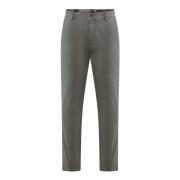 Chino broek in keperstof met microprint BomBoogie , Gray , Heren