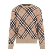 Neutrale Trui Chic Stijl Burberry , Beige , Dames