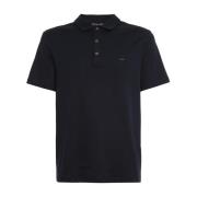 Zwart Katoenen Poloshirt met Logo Michael Kors , Blue , Heren