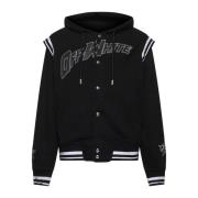 Zwarte Hoodie met Sterrenprint Off White , Black , Heren