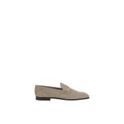 Suede Loafers met Almond Toe en Block Heel Church's , Beige , Heren